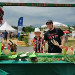 Taking food photos at Incredible Edible Festival in Campbellford Ontario